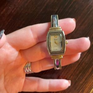 Cuffed ladies silver watch